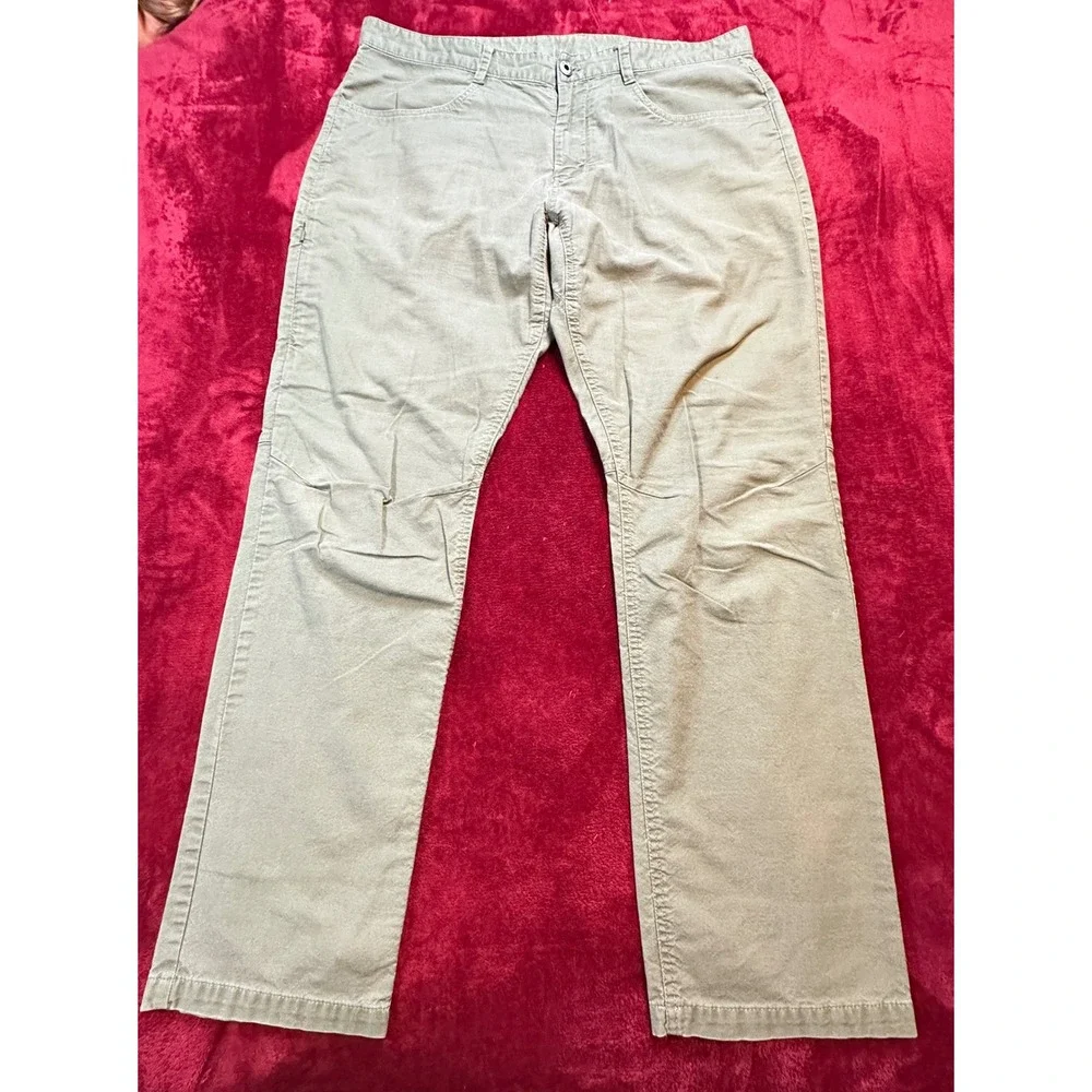 The North Face Mens 38 Regular Olive Green‎ Khaki Outdoor Hiking Stretch Pants